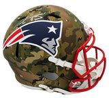 AJ Brown Signed New England Patriots Speed Full Size Camo NFL Helmet