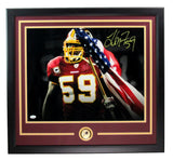 London Fletcher Signed/Autographed 16x20 Photo Redskins Framed JSA 192817