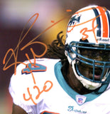 Ricky Williams Signed Miami Dolphins Unframed White Jersey 8x10 Photo With "420"