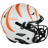 Ja'Marr Chase Signed Cincinnati Bengals SpeedFlex Lunar Helmet Beckett 50770