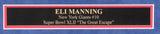 Eli Manning Autographed New York Giants 11x14 Photo Framed Fanatics 186290