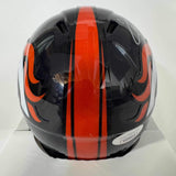 Autographed/Signed Terrell Davis HOF 17 Denver Broncos Speed Mini Helmet JSA COA