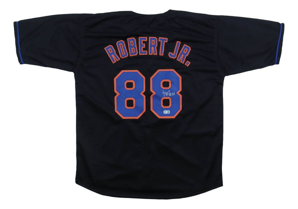 Luis Robert New York Signed Black Baseball Jersey BAS