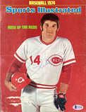 Pete Rose Signed Cincinnati Reds Sports Illustrated Magazine Cover BAS