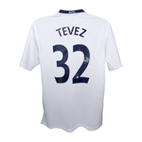Carlos Tevez Signed Manchester Utd Away Soccer Jersey #32 with Beckett Witness