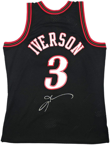 76ERS ALLEN IVERSON AUTOGRAPHED MITCHELL & NESS 1997-98 JERSEY L BECKETT 245730