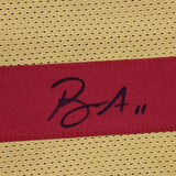 FRAMED Autographed/Signed BRANDON AIYUK 33x42 San Francisco Gold Jersey BAS COA