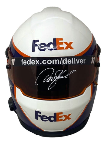 Denny Hamlin Signed Full Size NASCAR FedEx Racing Helmet BAS