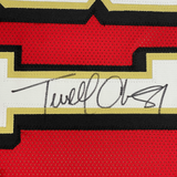 Framed Autographed/Signed Terrell Owens 33x42 San Francisco Red Jersey JSA COA