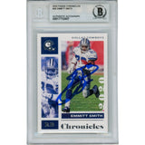 Emmitt Smith Autographed/Signed 2020 Chronicles #28 Card Slab Beckett 49908