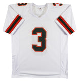 Miami Akheem Mesidor Authentic Signed White Pro Style Jersey JSA Witness