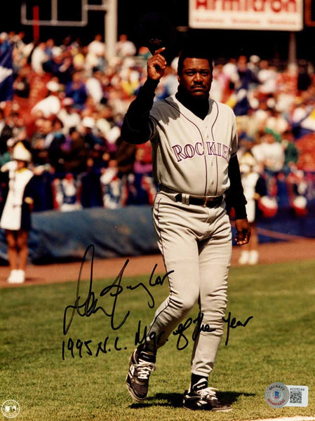 Don Baylor Signed Colorado Rockies 8x10 Photo 1995 NL Mgr Year BAS 50585