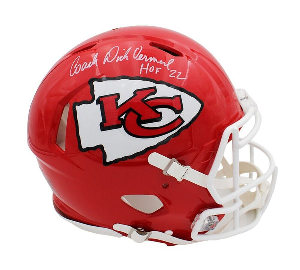 dicks football helmets Dick Vermeil Signed Kansas City Chiefs Speed Authentic NFL Helmet with – Super Sports Center