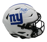 Tiki Barber Signed New York Giants Speed Flex Authentic Lunar NFL Helmet