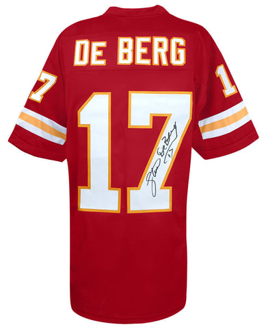 Steve DeBerg Signed Red Custom Football Jersey - (SCHWARTZ COA)
