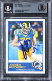 Rams Andrew Whitworth Authentic Signed 2019 Score #327 Card BAS Slabbed 1