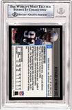 Richard Seymour Signed 2001 Bowman #167 Rookie Card Beckett Slab 40765