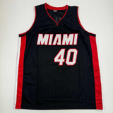 Autographed/Signed Udonis Haslem Miami Black Jersey Beckett BAS COA