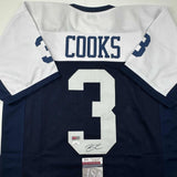 Autographed/Signed Brandin Cooks Dallas Thanksgiving Day Football Jersey JSA COA