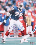 Bruce Smith Signed Buffalo Bills 16 x 20 Photo (Player Hologram) NFL Sack Leader