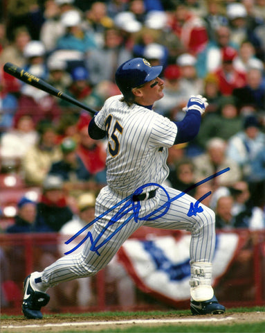 Brewers Outfielder ROB DEER Signed 8x10 Action Photo #2 AUTO