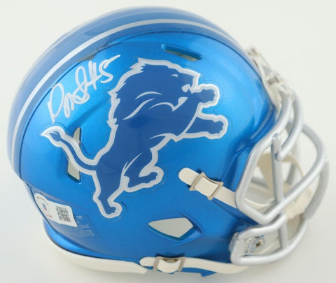 David Montgomery Signed Detroit Lions Speed Mini Helmet (Beckett) Iowa State R.B