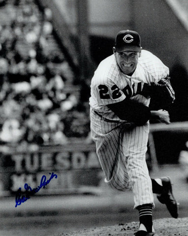 Cleveland Indians CAL McLISH (d) Signed 8x10 Photo #1 AUTO - 1959 All Star