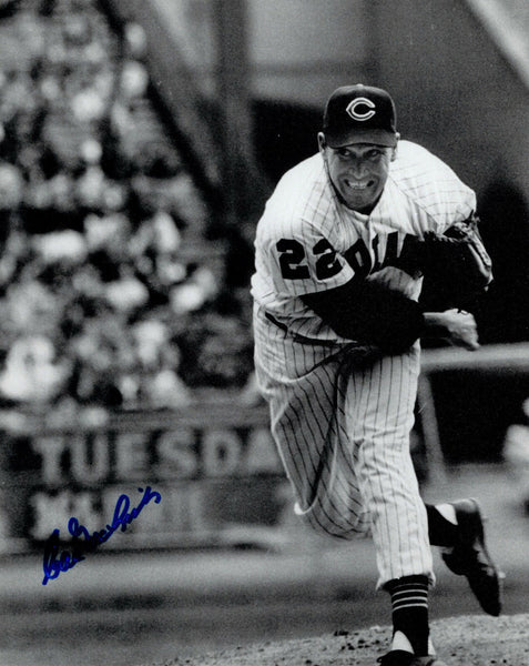 Cleveland Indians CAL McLISH (d) Signed 8x10 Photo #1 AUTO - 1959 All Star