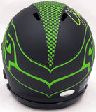 JIM ZORN AUTOGRAPHED SEAHAWKS ECLIPSE BLACK SPEED MINI HELMET MCS HOLO 211073