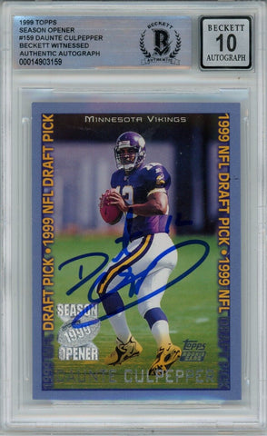 Daunte Culpepper Signed Vikings 1999 Opener #159 Auto 10 40675