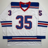 Autographed/Signed MIKE RICHTER New York White Jersey PSA/DNA COA Auto