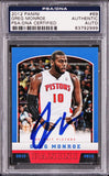 Pistons Greg Monroe Authentic Signed 2012 Panini #69 Card PSA/DNA Slabbed