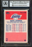 Lakers Magic Johnson "HOF 02" Signed 1986 Fleer #53 Card Auto 10! BAS Slabbed