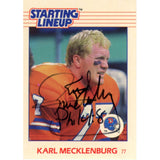 Karl Mecklenburg Autographed 1988 Starting Lineup Trading Card Beckett 59204