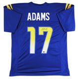 Davante Adams Authentic Signed Blue Pro Style Jersey Autographed BAS Witnessed