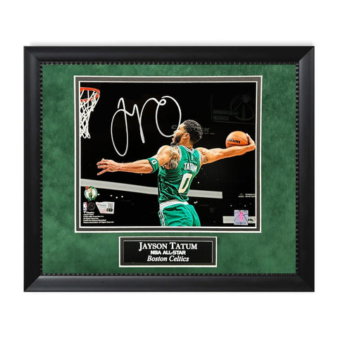 Jayson Tatum Boston Celtics Signed Autographed 8x10 Photo Framed To 11x14