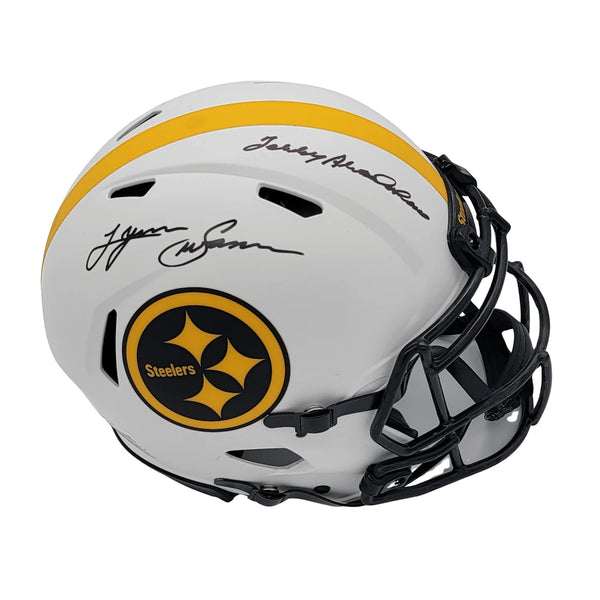 Terry Bradshaw Lynn Swann Signed Steelers Lunar Eclipse Authentic Helmet Beckett