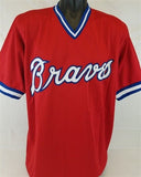 Dale Murphy Signed Atlanta Braves Red Jersey (JSA COA) 2xN.L. MVP (1982,1983)