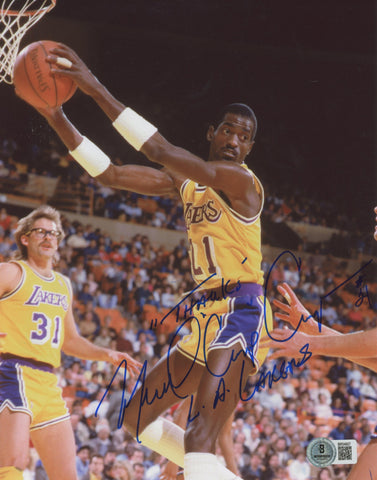 Lakers Michael Cooper "Thanks" Authentic Signed 8x10 Photo BAS #BR54907