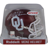 Sam Bradford Autographed Oklahoma Sooners Mini Helmet Heisman Beckett WIT 55036