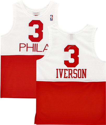 Allen Iverson Philadelphia 76ers Signed Mitchell & Ness 2003-04 Swingman Jersey