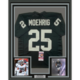Framed Autographed/Signed Trevon Moehrig 33x42 LV Oakland Black Jersey JSA COA