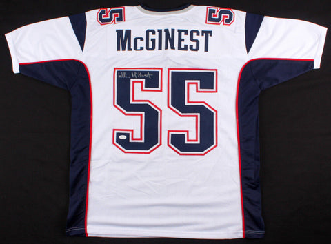 Willie McGinest Signed New England Patriots Jersey (JSA COA) 3xSuper Bowl Champ