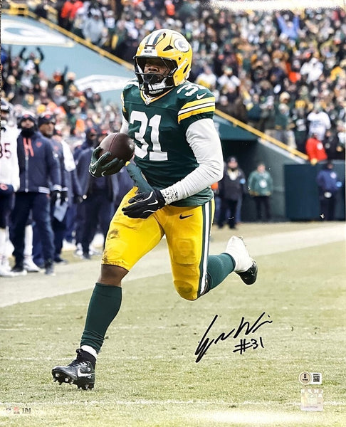 Packers Running Back EMANUEL WILSON Signed 16x20 Photo #2 AUTO - BAS