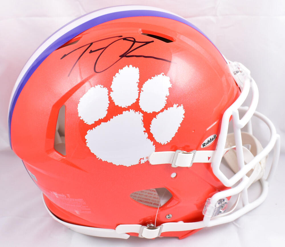 authentic clemson football helmet Trevor Lawrence Autographed Clemson Tigers F/S Speed Authentic Helmet- – Super Sports Center