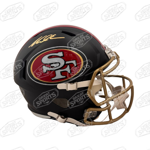 MIKE EVANS SIGNED SAN FRANCISCO 49ERS F/S RIVALRIES SPEED REPLICA HELMET BECKETT