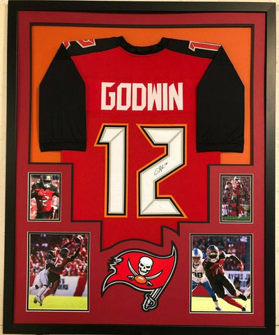FRAMED TAMPA BAY BUCCANEERS CHRIS GODWIN AUTOGRAPHED SIGNED JERSEY JSA COA