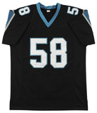 Thomas Davis Authentic Signed Black Pro Style Jersey Autographed BAS Witnessed