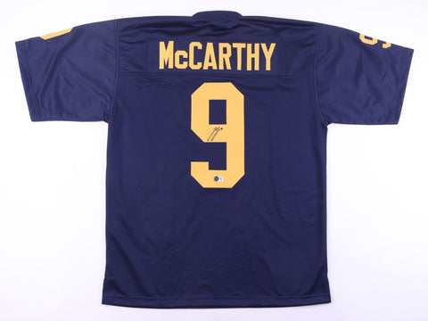 J J McCarthy Signed Michigan Wolverines Jersey (Beckett) Vikings #1 Quarterback
