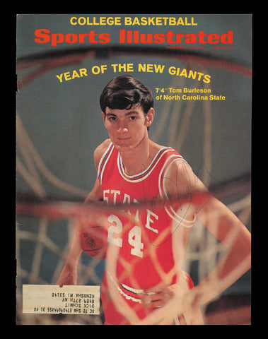Tom Burleson Autographed Signed Sports Illustrated Cover NC State SKU #238027